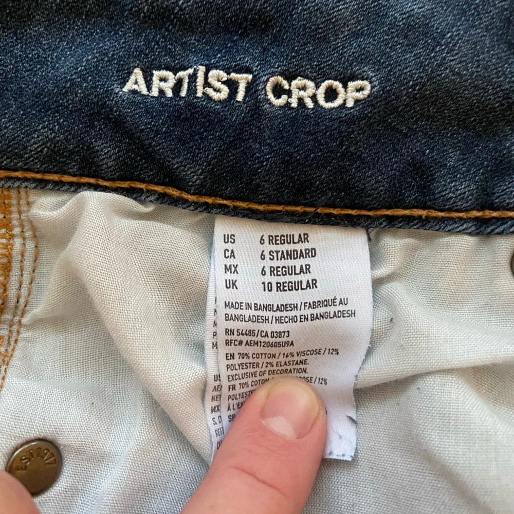 American Eagle Artist Crop Womens Jeans size 6